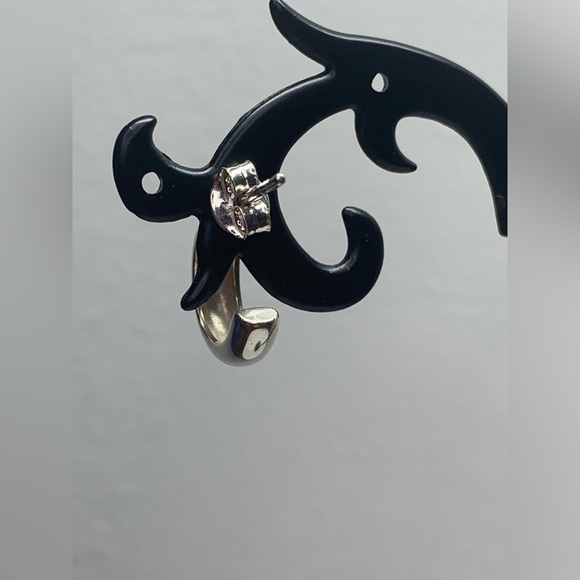 Silpada Rare HTF Sterling Silver Petite Simple VERY COOL Hoop Earrings on Posts - Picture 6 of 15